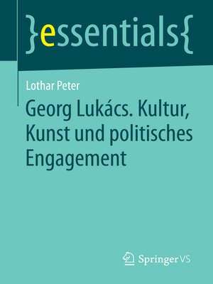 cover image of Georg Lukács. Kultur, Kunst und politisches Engagement
